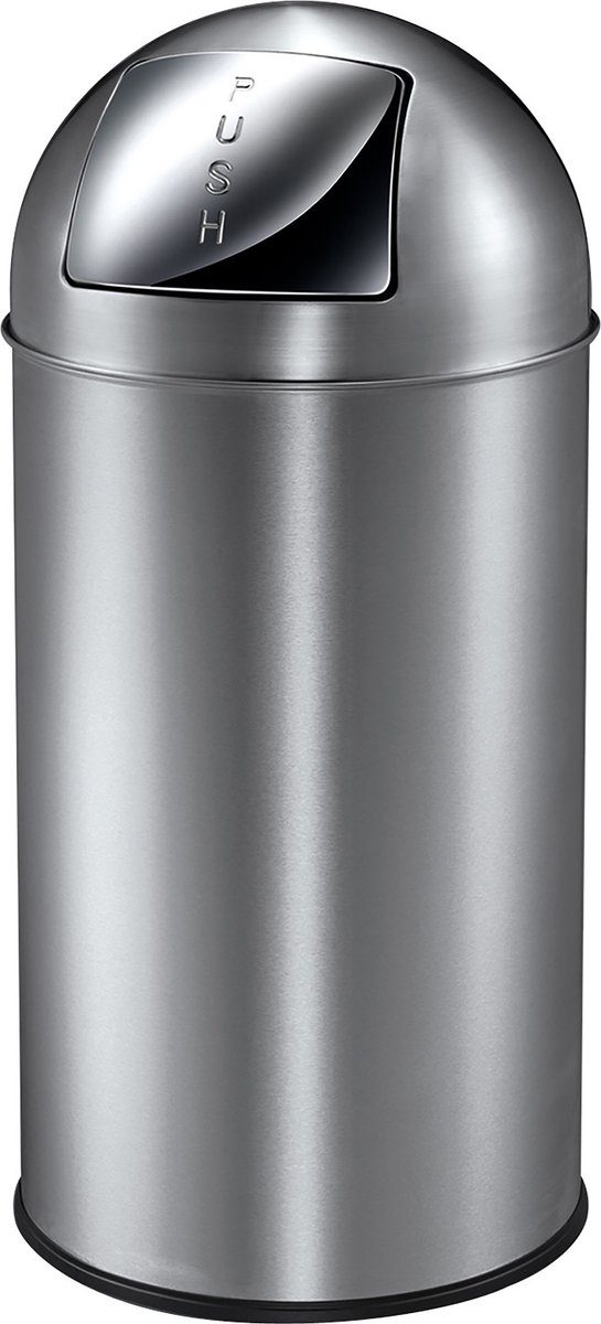 EKO Pushcan prullenbak - 40L - mat chroom
