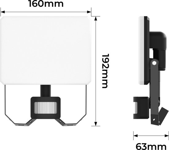 Calex Smart Outdoor Straler - Slimme LED Schijnwerper - LED Floodlight met bewegingssensor - Voor buiten - 24W