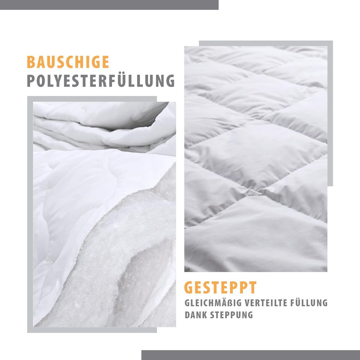 Dekbed 140 x 200 cm, couverture d'hiver chaude, couette d'hiver, 450  g/m²