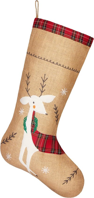 Amigo Promotion | Vilten Kerstsok 24 cm – Kleine Feestelijke Sok voor Cadeautj | Kerstsokken | Kerst | Thema's