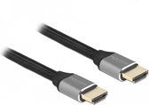 DeLOCK 83997, 3 m, HDMI Type A (Standard), HDMI Type A (Standard), Compatibilité 3D, 48 Gbit/s, Gris