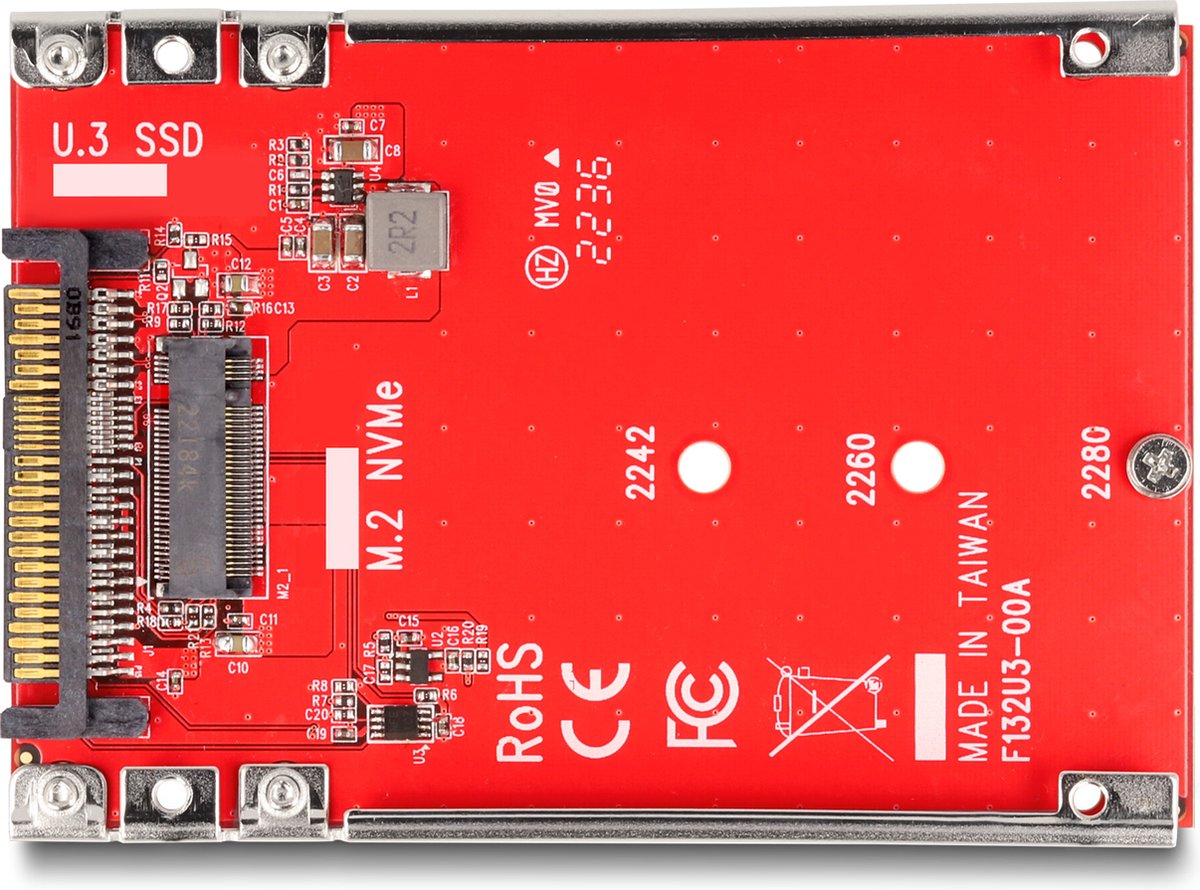 Delock 2.5″ Converter U.3 SFF-8639 to M.2 NVMe Key M - 7 mm