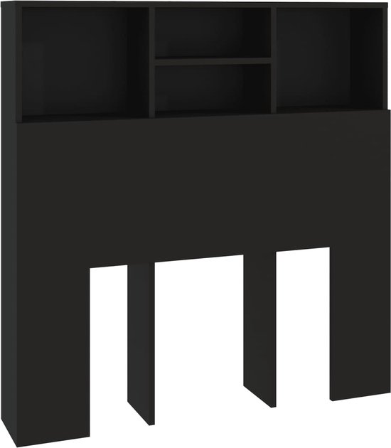 vidaXL - Hoofdbordkast - 100x19x103,5 - cm - zwart