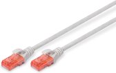 DIGITUS LAN kabel Cat 6 - 0.5m - CCA netwerkkabel met RJ45 - U/UTP niet afgeschermd - compatibel met Cat-6A & Cat-5e - grijs