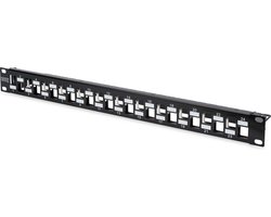 Digitus Professional DIGITUS Patchpanel 1HE 24-Port modular geschirmt schwarz