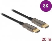 DeLOCK 84038, 20 m, HDMI Type A (Standard), HDMI Type A (Standard), 48 Gbit/s, Noir