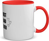 Akyol - best dad ever koffiemok - theemok - rood - Vader - papa - vaderdag - cadeau - verjaardag - opa - 350 ML inhoud