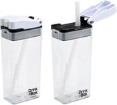 Drink in the Box Large - Black & White - Duo Pack - Twee Hervulbare Drinkpakjes - Stevig en Duurzaam - 2 x 35 cl