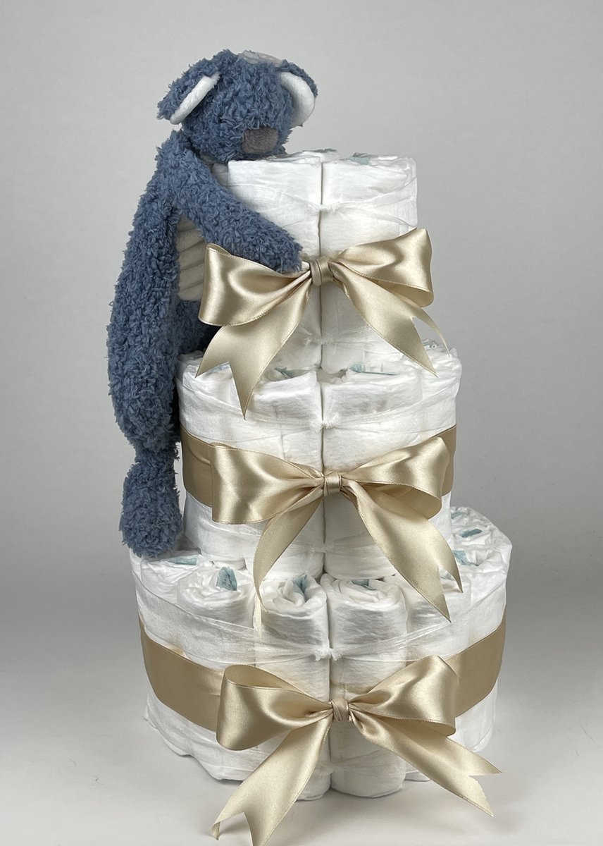 Goedkoopste Chouette-Chouette | Luiertaart Neutraal | Kraamcadeau | Geboorte Jongen Meisje | Babyshower | Tuttle Happy Koala Beige