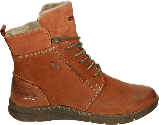 Josef Seibel CONNY 53 - VeterlaarzenHoge sneakersDames sneakersDames veterschoenenHalf-hoge schoenen - Kleur: Oranje - Maat: 37