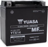 YUASA motor accu - YTX14 - 12v / 12 Ah - onderhoudsvrij