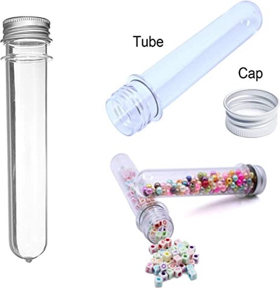 Kurtzy Tube a Essai Plastique avec Bouchon à Vis (110 ML) et