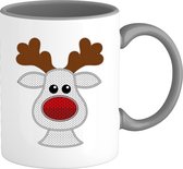 Reindeer Buddy - Bad Christmas Sweater Cadeau de Noël - Femmes / Hommes / Vêtements unisexes - Tenue de Noël drôle - Look tricot - Mug - Grijs souris