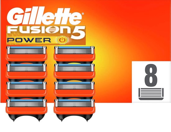 Gillette Fusion 5 Power Scheermesjes Mannen - 8 Stuks - Gillette