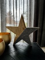 Décoration étoile de Noël - Bois de Mango - 22 cm
