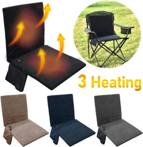 Campingstoel verwarming - visstoel - stoel - opvouwbaar - kampeerstoel - stoelverwarming - verwarmingskussen - bureaustoel - bureaustoelen - vouwstoel van LUXIGO — afbeelding 4