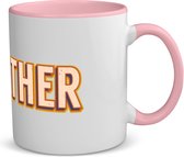 Akyol - father koffiemok - theemok - roze - Vader - papa - vaderdag - cadeau - verjaardag - kado - 350 ML inhoud