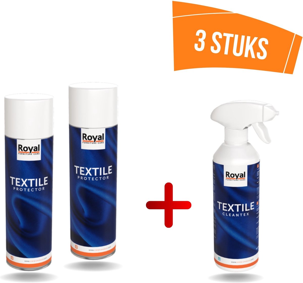 Royal Furniture set - 2 x Textile protector + 1 x Cleantex vlekkenspray 1500ml+ (Gratis) 1 stuk Microvezel Doek