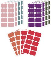 Regenboogkleurige waterbestendige bordlabels - set van 120 stuks, zelfklevende etiketten voor potjes, flessen en opbergdozen