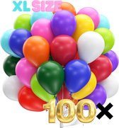Gekleurde XL Ballonnen - 100 stuks - Feestversiering - 30cm - Geschikt voor helium - Decoratie - Verjaardag - Feest - Latenballonnen - Ballon - Helium Ballonnen