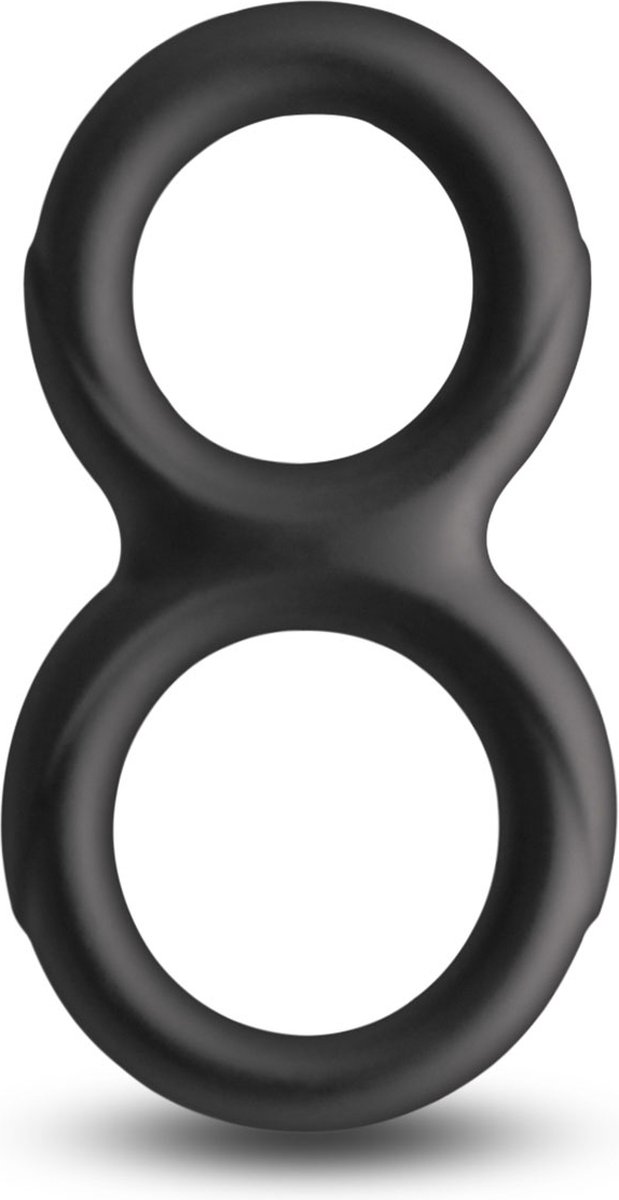 Renegade - Twofold - Dubbele Siliconen Cockring - Zwart