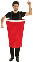 Chaks Bier pong kostuum - rood - voor volwassenen - one size - Carnaval verkleedkleding