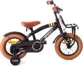 Vélo pour enfants AMIGO 2Cool - Vélo pour garçon de 12 pouces - avec Roues d'entraînement d'entraînement - Frein à rétropédalage - Zwart