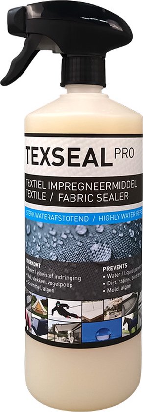 Texseal Pro 1L - Textiel impregneerspray - Impregneerspray meubelstof - Crep protect - Impregneerspray Schoenen - Jas impregneren - Jas waterdicht maken - Bank impregneren - Waterdicht maken kleding - Nanospray - Waterafstotende spray