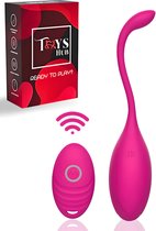 Toys Hub® Vibrerend Ei met Afstandsbediening - Incl. EBOOK - Met Opbergzakje - 10 Vibraties – Waterproof - Vibrator - Vibrators voor Vrouwen & Koppels - Sex Toys voor Vrouwen - Couples