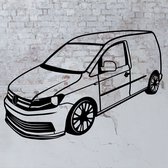 RS Creations - Volkswagen Caddy 4 50cm - Muurdecoratie - Oldtimers - Auto's - VW Caddy - Cadeau - Mancave