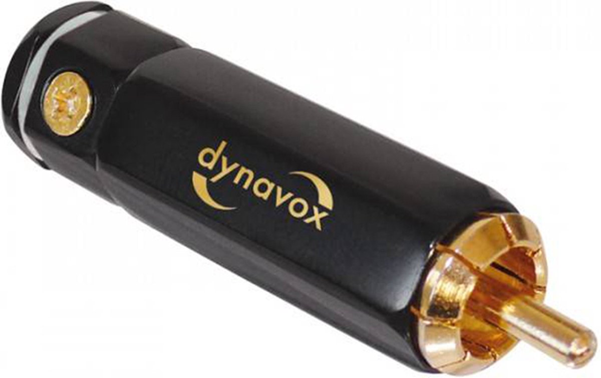 Dynavox High End RCA male Connector - Verguld - Wit - Per 1 Stuk(s)
