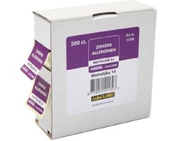 Voedseletiketten 86x33x89mm Zonder Allergenen Dispenser