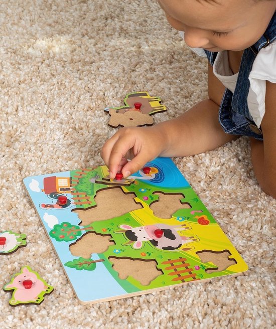 Puzzle animaux en bois Montessori - pour bébé/enfants à partir de