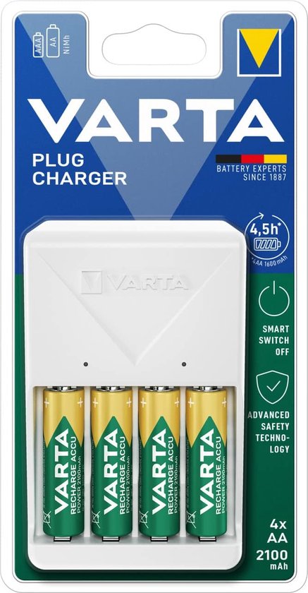 Chargeur de batterie 100% Peak Power U412 Comprend 4 piles AAA - Choix  durable 