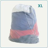 Nordix Waszak - Groot - XL - 60 x 90 CM - Wit - Treksysteem - Trekbandsluiting - Polyester - Wasnet - Laundry bag - voor Kleding