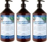 Bodylotion Zen Moment 1 liter - set van 3 stuks - met gratis pomp