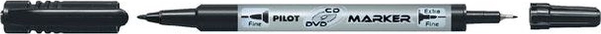 Cd marker pilot twin f en ef zwart | 12 stuks