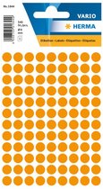 Etiket herma 1844 rond 8mm fluor oranje 540 stuks | Blister a 5 vel | 10 stuks