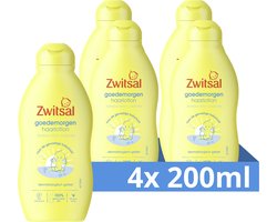 Zwitsal Goedemorgen Haarlotion - Baby - pH-neutraal met vitamine E - 4 x 200 ml