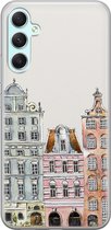 Leuke Telefoonhoesjes - Hoesje geschikt voor Samsung Galaxy A34 - Grachtenpandjes - Soft case - TPU - Multi