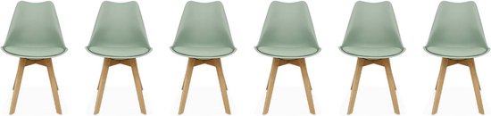 sweeek - Set de 6 chaises de salle à manger, nils, 47x55x81cm