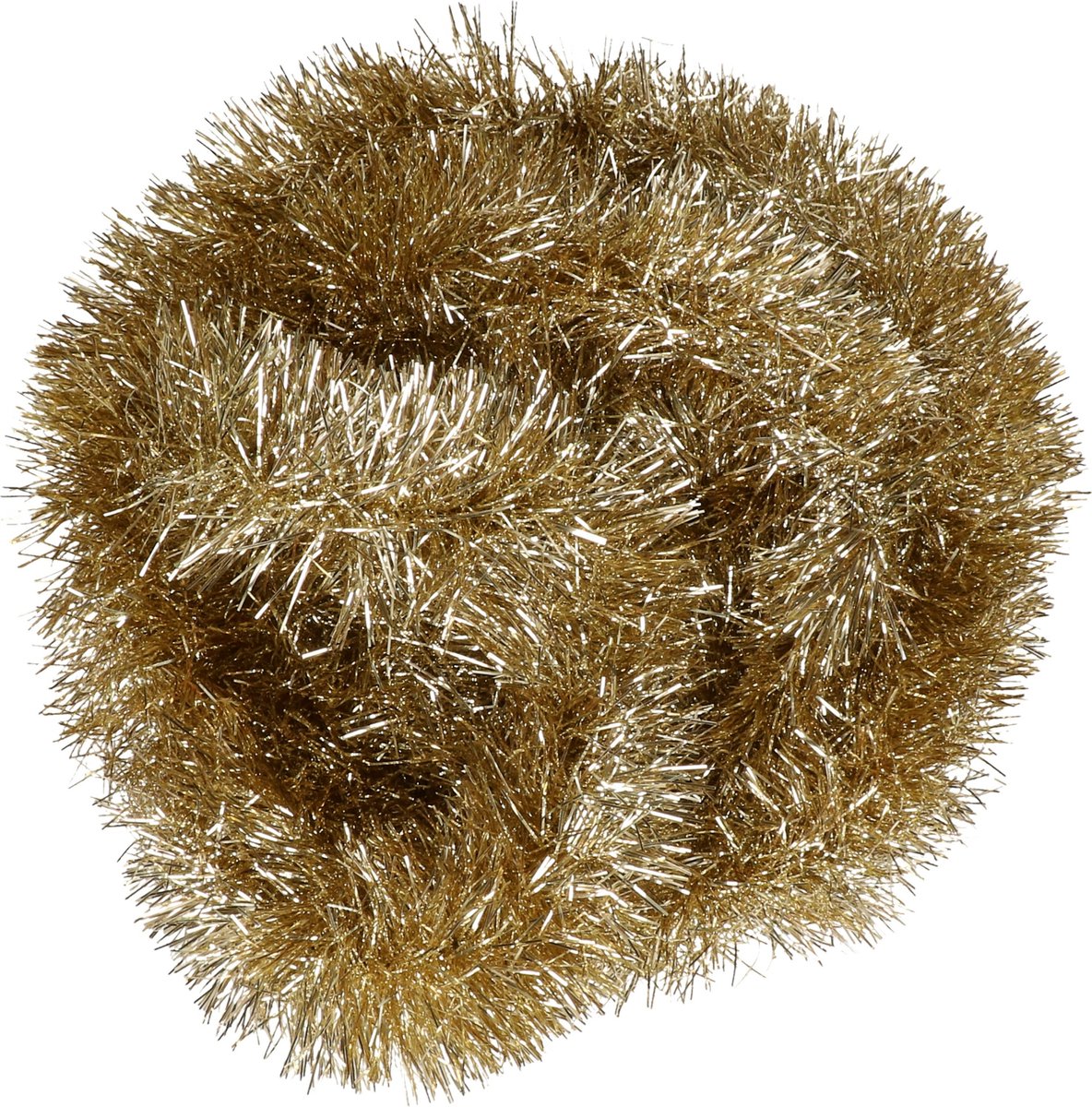 Decoris kerstslinger - 2x - goud - 270 x 10 cm - lametta - folie - guirlande - kerstversiering – foto 2