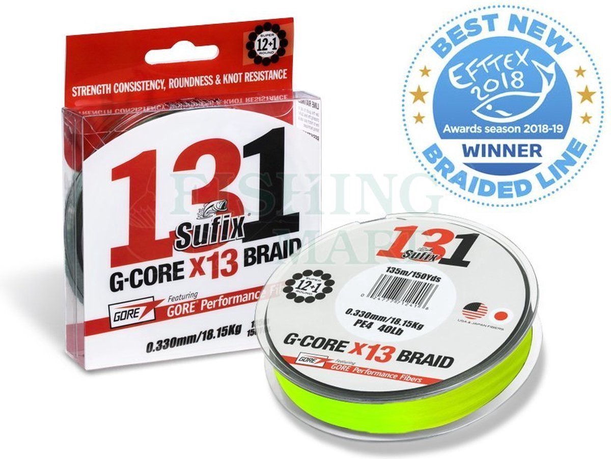 Sufix 131 G-Core Neon Chartreuse | 150m Chartreux 0.205mm
