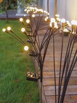 Sfeerlampen- tuinverlichting - 6 LED lampen 14mm - automatische aan/uit functie - met zonnepaneel