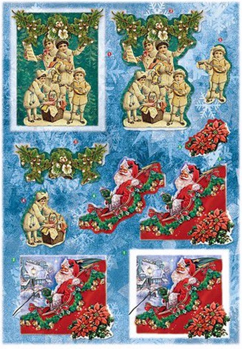 Joy! Crafts Glitter Decoupage kerst blauw