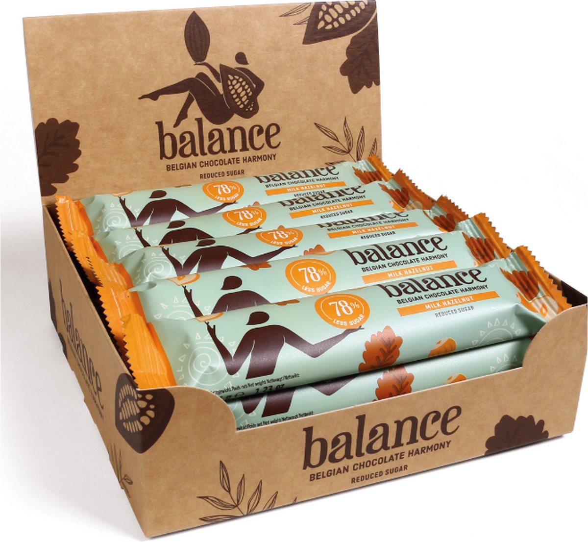 Goedkoopste Balance | Chocolade Reep | Melk Hazelnoot | 20 Stuks | 20 x 35 gram