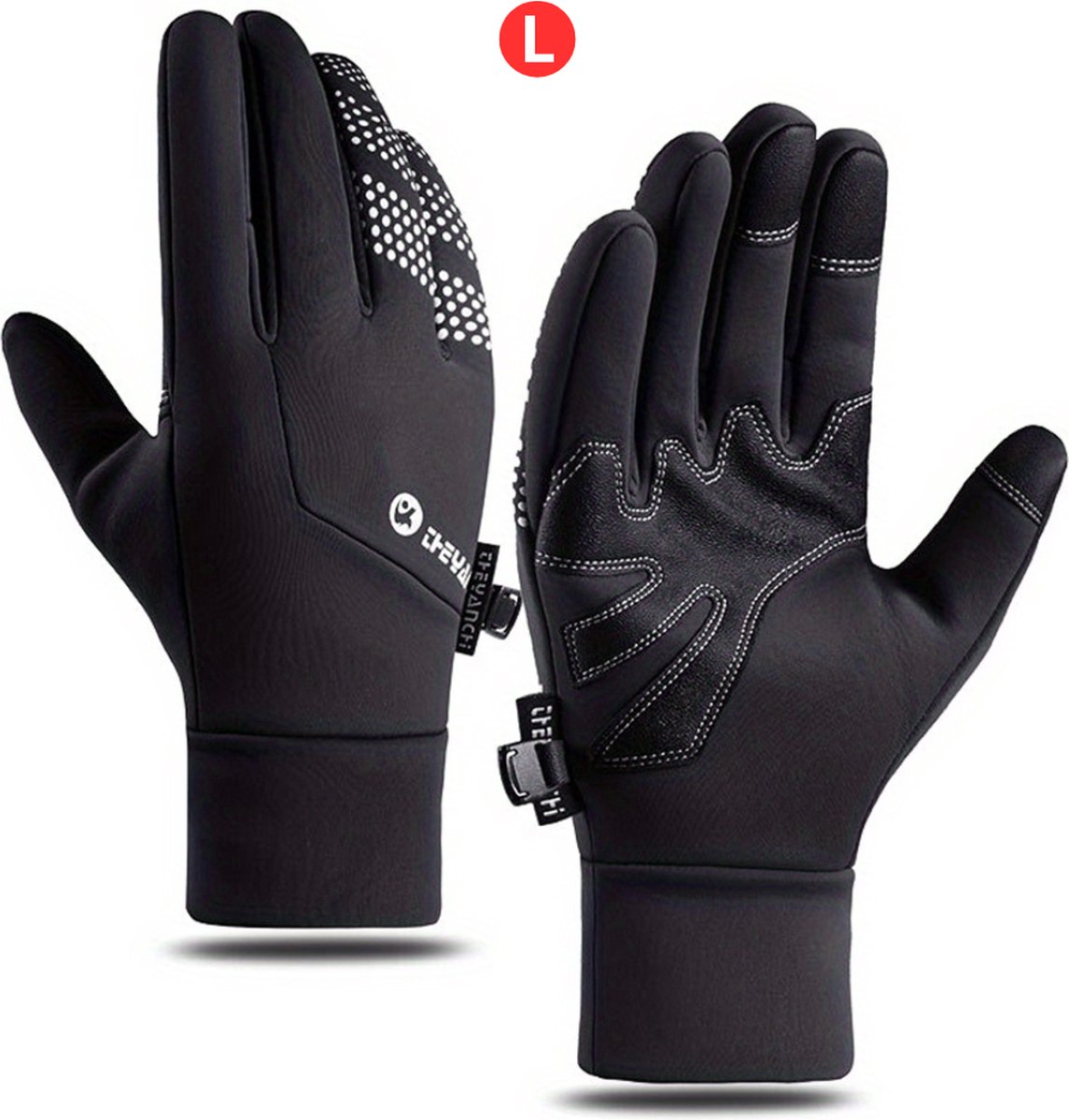 Paire De Gants D'hiver Noirs - Taille S/M - Chauds, Tactiles Et Etanches - Vélo, Moto, Ski