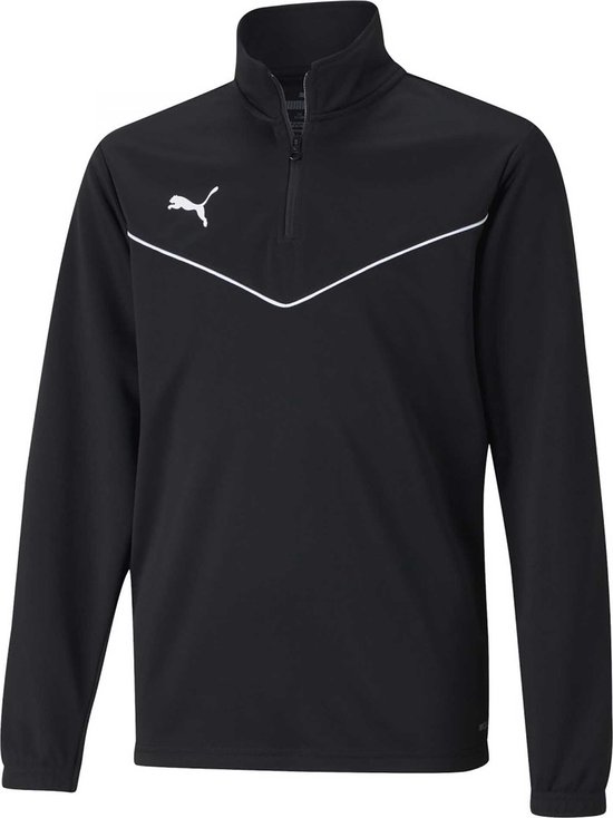 Puma Teamrise Sweatshirt 1/4 Ritssluiting Jr Zwart - Sportwear - Kind