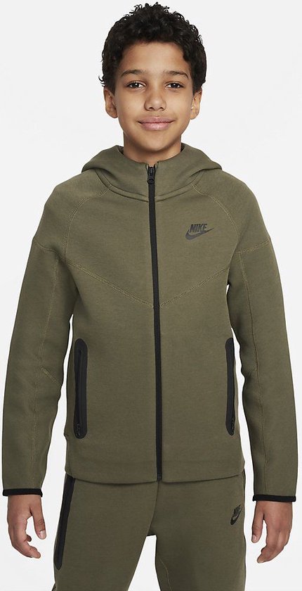 Nike Sportswear Tech Fleece Hoodie Kids Medium Olive Maat 128/140