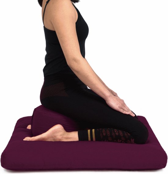 Yogitri Meditatiekussen ECO Raja rond - Purperviolet van Yogitri — afbeelding 5